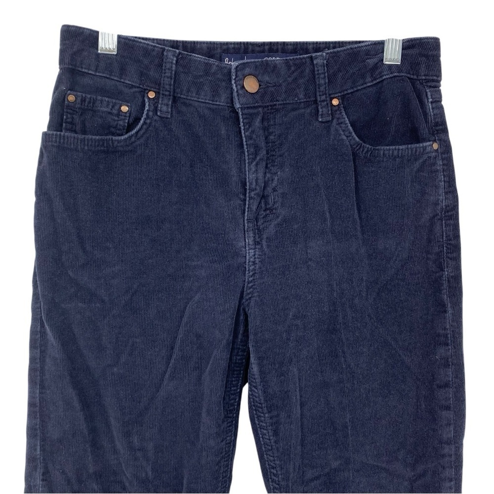 Boden "the denim" dark blue corduroy slim straight pants wms sz 6R